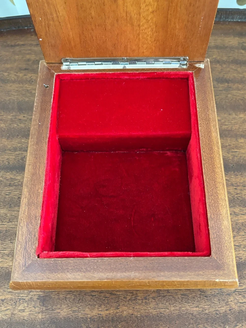Vintage Deichart Music Jewelry Box O What a Beautiful Morning Red Velvet Lining